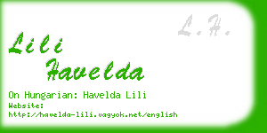 lili havelda business card